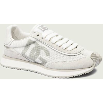 Dolce & Gabbana Sneakersy z dodatkiem skóry ecru 40 Dolce & Gabbana Sneakersy z dodatkiem skóry ecru 40