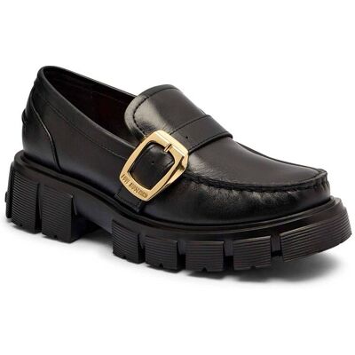 Love Moschino Skórzane loafersy SCARPAD czarny 37 Love Moschino Skórzane loafersy SCARPAD czarny 37