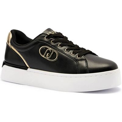 Liu Jo Skórzane sneakersy PRETTY 06 czarny 37 Liu Jo Skórzane sneakersy PRETTY 06 czarny 37