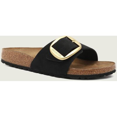 Birkenstock Skórzane klapki Madrid Big Buckle narrow fit czarny 41 Birkenstock Skórzane klapki Madrid Big Buckle narrow fit czarny 41