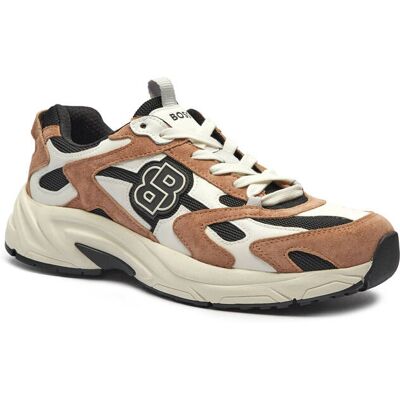 Boss BLACK Sneakersy Levitt_Runn_BB z dodatkiem skóry brązowy 41 Boss BLACK Sneakersy Levitt_Runn_BB z dodatkiem skóry brązowy 41