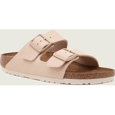 Birkenstock Klapki Arizona z dodatkiem skóry narrow fit beżowy 37 Birkenstock Klapki Arizona z dodatkiem skóry narrow fit beżowy 37