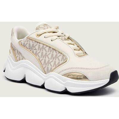 Michael Kors Skórzane sneakersy RENNY kremowy 38,5 Michael Kors Skórzane sneakersy RENNY kremowy 38,5