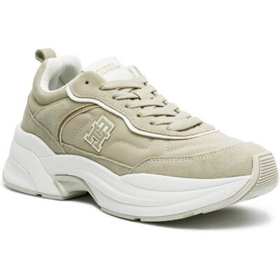 Tommy Hilfiger Sneakersy zamsz khaki 39 Tommy Hilfiger Sneakersy zamsz khaki 39