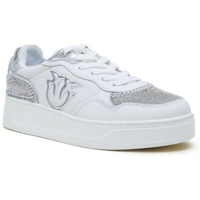 Pinko Skórzane sneakersy PORTLAND VITELLO/MAGLI biały 35 Pinko Skórzane sneakersy PORTLAND VITELLO/MAGLI biały 35