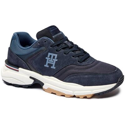 Tommy Hilfiger Sneakersy M RUNNER X VENTILE MIX zamsz granatowy 40 Tommy Hilfiger Sneakersy M RUNNER X VENTILE MIX zamsz granatowy 40