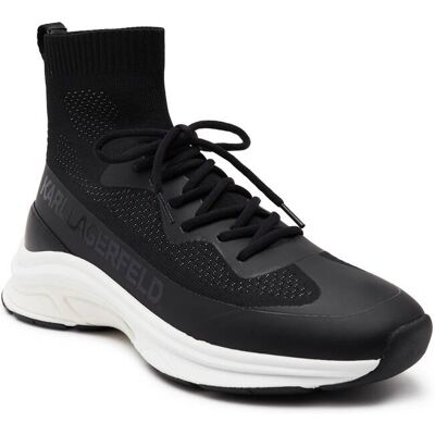 Karl Lagerfeld Sneakersy LUX FINESSE Hi Pull On Runner z dodatkiem skóry czarny 41 Karl Lagerfeld Sneakersy LUX FINESSE Hi Pull On Runner z dodatkiem skóry czarny 41