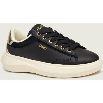 Liu Jo Skórzane sneakersy CASPER 01 zamsz czarny 38 Liu Jo Skórzane sneakersy CASPER 01 zamsz czarny 38