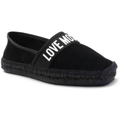 Love Moschino Skórzane espadryle czarny 37 Love Moschino Skórzane espadryle czarny 37