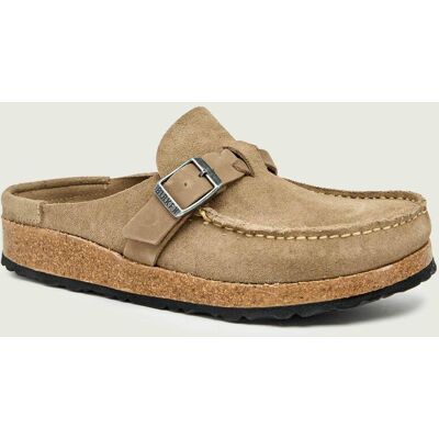 Birkenstock Mule Buckley Braided zamsz narrow fit beżowy 37 Birkenstock Mule Buckley Braided zamsz narrow fit beżowy 37