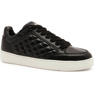 DKNY Sneakersy z dodatkiem skóry czarny 36 DKNY Sneakersy z dodatkiem skóry czarny 36