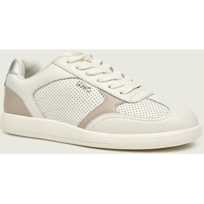 Liu Jo Skórzane sneakersy CONNOR 01 ecru 37 Liu Jo Skórzane sneakersy CONNOR 01 ecru 37