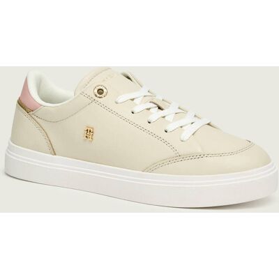 Tommy Hilfiger Skórzane sneakersy Chic kremowy 36 Tommy Hilfiger Skórzane sneakersy Chic kremowy 36