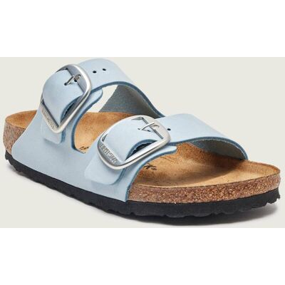 Birkenstock Skórzane klapki Arizona Big Buckle narrow fit zamsz błękitny 40 Birkenstock Skórzane klapki Arizona Big Buckle narrow fit zamsz błękitny 40