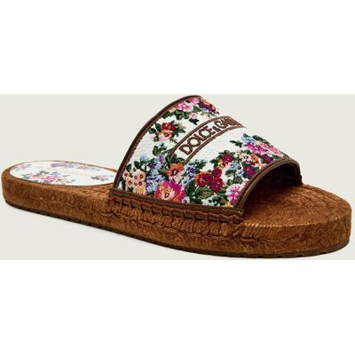 Dolce & Gabbana Klapki z dodatkiem skóry brązowy 36 Dolce & Gabbana Klapki z dodatkiem skóry brązowy 36