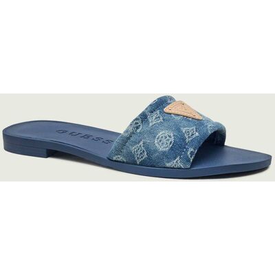 Guess Jeansowe klapki ELYSONE niebieski 36 Guess Jeansowe klapki ELYSONE niebieski 36