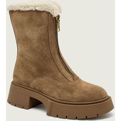 Coach Botki shearling zamsz beżowy 37 Coach Botki shearling zamsz beżowy 37