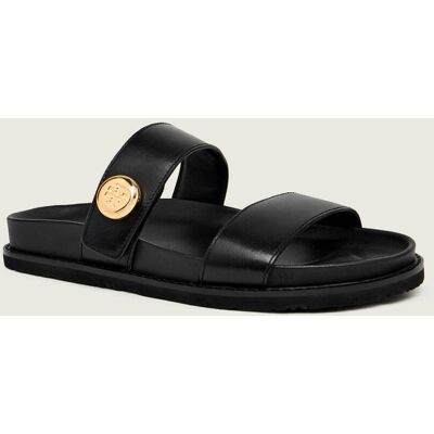 TORY BURCH Skórzane klapki ROMY czarny 41 TORY BURCH Skórzane klapki ROMY czarny 41