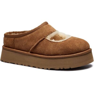UGG Mule W Bea Mary Jane z dodatkiem wełny zamsz beżowy 38 UGG Mule W Bea Mary Jane z dodatkiem wełny zamsz beżowy 38