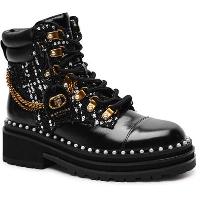 Kurt Geiger Skórzane botki CHELSEA COMBAT czarny 36 Kurt Geiger Skórzane botki CHELSEA COMBAT czarny 36