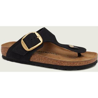 Birkenstock Skórzane japonki Gizeh Big Buckle LENB narrow fit czarny 36 Birkenstock Skórzane japonki Gizeh Big Buckle LENB narrow fit czarny 36
