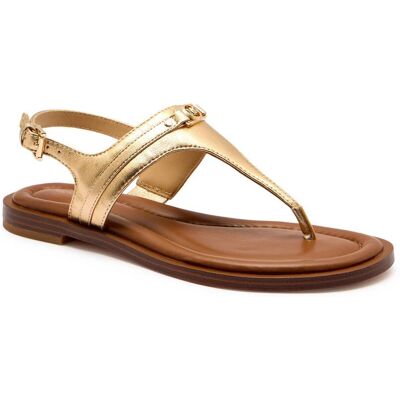 Michael Kors Skórzane sandały MANDY złoty 38 Michael Kors Skórzane sandały MANDY złoty 38
