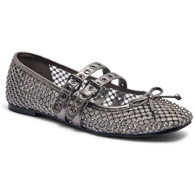 Guess Baleriny Lanara Mary Jane srebrny 39 Guess Baleriny Lanara Mary Jane srebrny 39