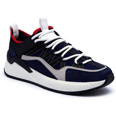 Iceberg Skórzane sneakersy COMB.DEEP BLU granatowy 40 Iceberg Skórzane sneakersy COMB.DEEP BLU granatowy 40