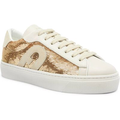 Furla Sneakersy Furla Enjoy z dodatkiem skóry złoty 39 Furla Sneakersy Furla Enjoy z dodatkiem skóry złoty 39