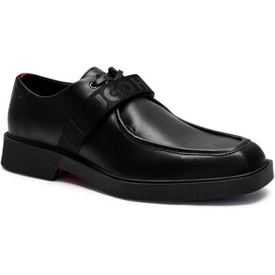 HUGO Skórzane loafersy Iker_Derb_al czarny 43 HUGO Skórzane loafersy Iker_Derb_al czarny 43