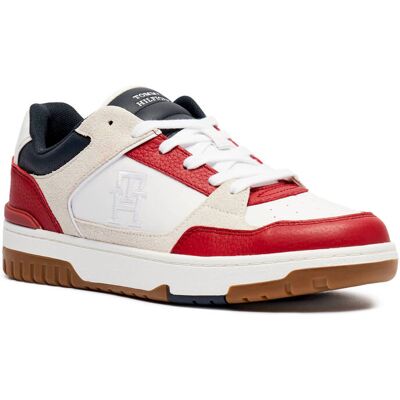 Tommy Hilfiger Skórzane sneakersy BASKET czerwony 44 Tommy Hilfiger Skórzane sneakersy BASKET czerwony 44