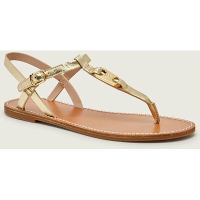 Tommy Hilfiger Skórzane sandały złoty 39 Tommy Hilfiger Skórzane sandały złoty 39