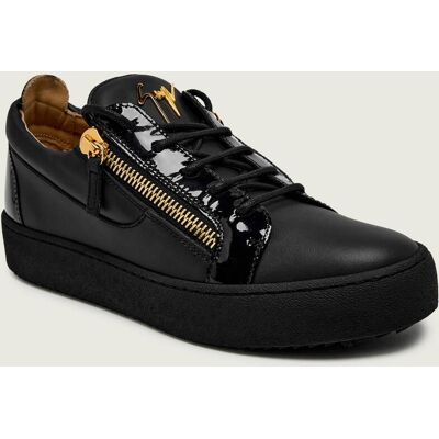 Giuseppe Zanotti Skórzane trampki S LOGOBALL czarny 45 Giuseppe Zanotti Skórzane trampki S LOGOBALL czarny 45