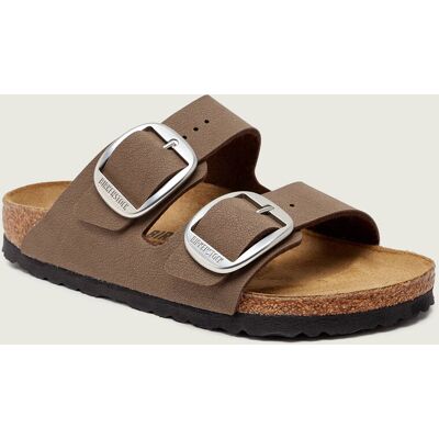 Birkenstock Klapki Arizona Big Buckle narrow fit z dodatkiem skóry brązowy 40 Birkenstock Klapki Arizona Big Buckle narrow fit z dodatkiem skóry brązowy 40