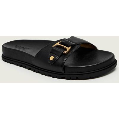 Polo Ralph Lauren LAUREN RALPH LAUREN Skórzane klapki TASHA czarny 39 Polo Ralph Lauren LAUREN RALPH LAUREN Skórzane klapki TASHA czarny 39