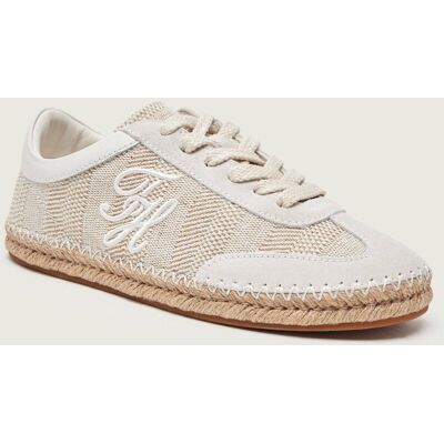 Tommy Hilfiger Sneakersy zamsz z dodatkiem lnu beżowy 36 Tommy Hilfiger Sneakersy zamsz z dodatkiem lnu beżowy 36
