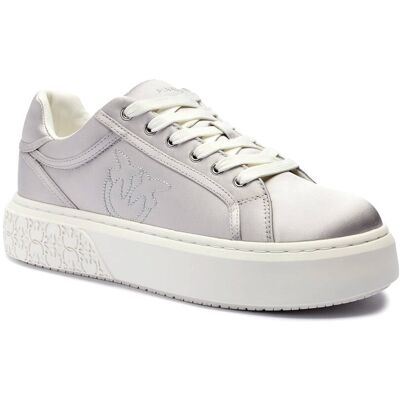 Pinko Sneakersy YOKO 11 z dodatkiem skóry srebrny 40 Pinko Sneakersy YOKO 11 z dodatkiem skóry srebrny 40