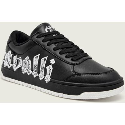 Just Cavalli Skórzane sneakersy FONDO AZULA DIS.5 czarny 40 Just Cavalli Skórzane sneakersy FONDO AZULA DIS.5 czarny 40