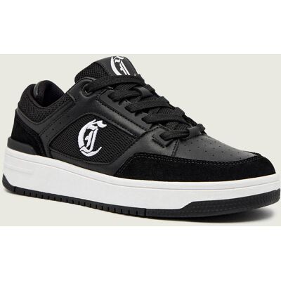 Just Cavalli Skórzane sneakersy FONDO AZULA DIS.12 czarny 41 Just Cavalli Skórzane sneakersy FONDO AZULA DIS.12 czarny 41