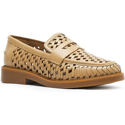 Michael Kors Skórzane loafersy EDEN brązowy 39 Michael Kors Skórzane loafersy EDEN brązowy 39