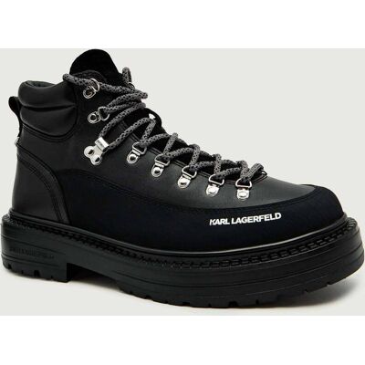 Karl Lagerfeld Skórzane buty trekkingowe MILES HIKER czarny 42 Karl Lagerfeld Skórzane buty trekkingowe MILES HIKER czarny 42