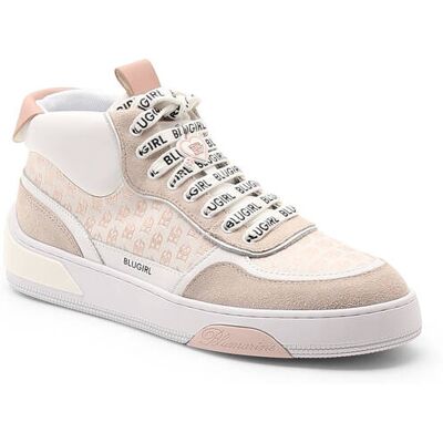 BluGirl Blumarine Skórzane sneakersy biały 39 BluGirl Blumarine Skórzane sneakersy biały 39