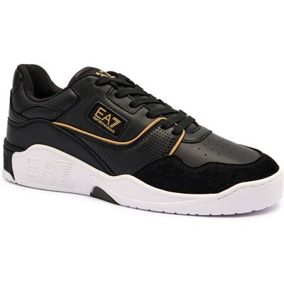 EA7 Skórzane sneakersy czarny 43 EA7 Skórzane sneakersy czarny 43