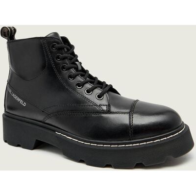 Karl Lagerfeld Skórzane buty wysokie KAMDEN czarny 42 Karl Lagerfeld Skórzane buty wysokie KAMDEN czarny 42