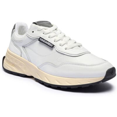 Dsquared2 Skórzane sneakersy Sprinter biały 42 Dsquared2 Skórzane sneakersy Sprinter biały 42