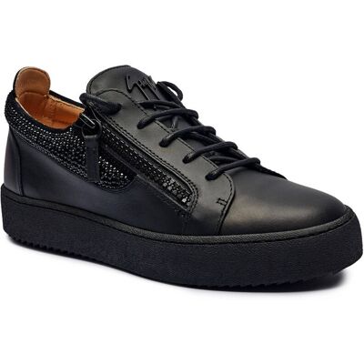 Giuseppe Zanotti Skórzane sneakersy MAY LONDON czarny 43 Giuseppe Zanotti Skórzane sneakersy MAY LONDON czarny 43