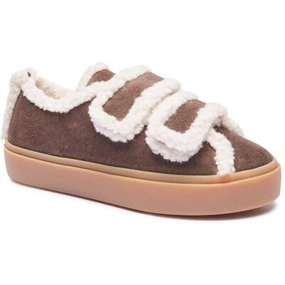 INUIKII Skórzane sneakersy VELCRO shearling brązowy 40 INUIKII Skórzane sneakersy VELCRO shearling brązowy 40