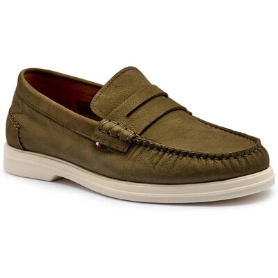 Tommy Hilfiger Skórzane loafersy NUBUCK khaki 42 Tommy Hilfiger Skórzane loafersy NUBUCK khaki 42
