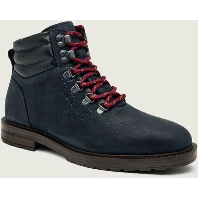 Tommy Hilfiger Skórzane buty wysokie granatowy 40 Tommy Hilfiger Skórzane buty wysokie granatowy 40