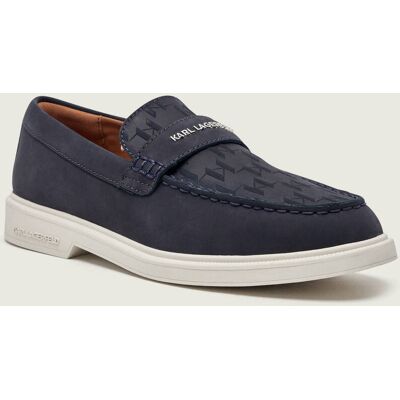 Karl Lagerfeld Skórzane loafersy KORI granatowy 42 Karl Lagerfeld Skórzane loafersy KORI granatowy 42